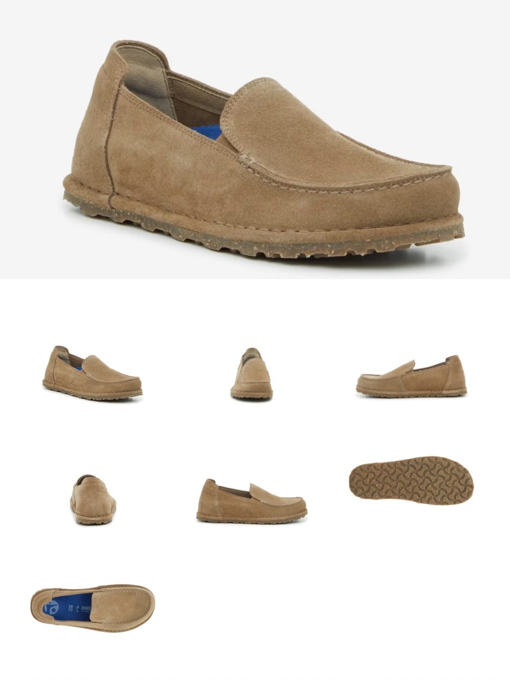 Birkenstock Women's Suede Slip-On Loafer in Taupe Size 7